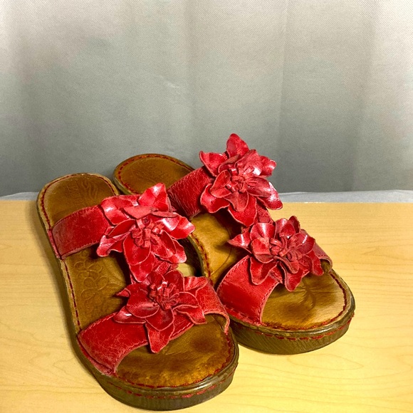 Born Shoes Born Red Sandals Size 7 Poshmark
